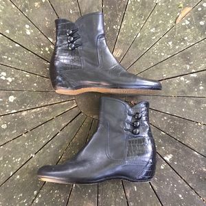 spanish leather ankle boots